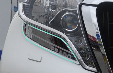 Chine Des lunettes de phare professionnelles en chrome / couvertures de phares de voiture pour Toyota Prado FJ150 2014 fournisseur